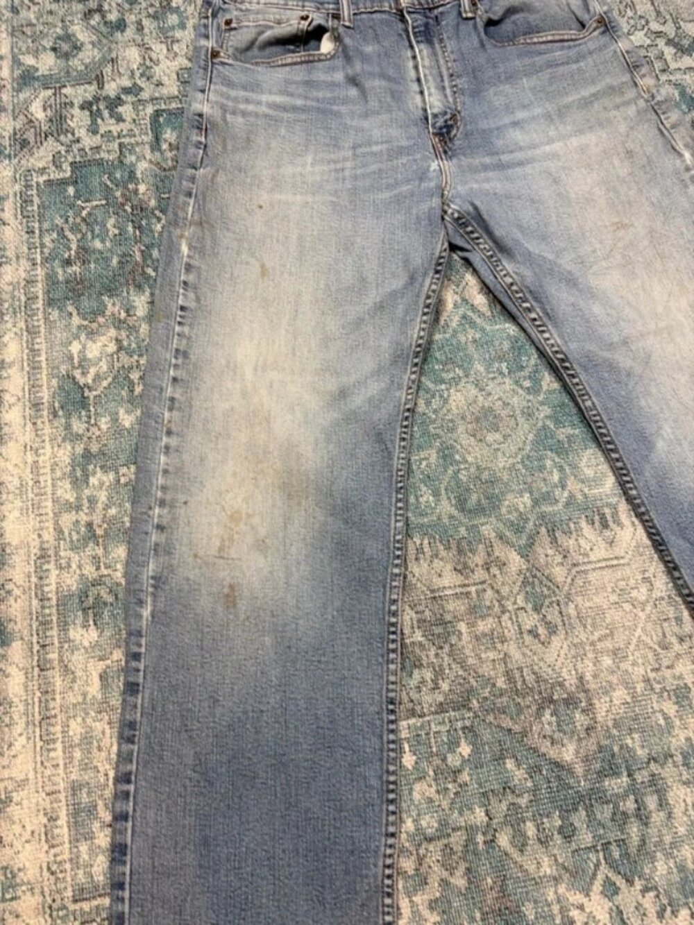 Levi’s 550 Relaxed Fit Jeans W32 L29 Light Wash Tapered Mom Jeans Y2K Vintage - Picture 2 of 5